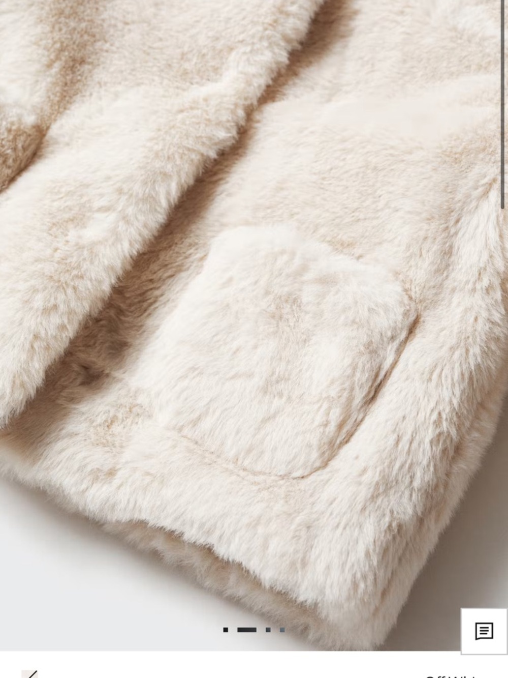 MANGO Cream Faux-Fur Kids Coat Size 12-18M NWT - Picture 2 of 5